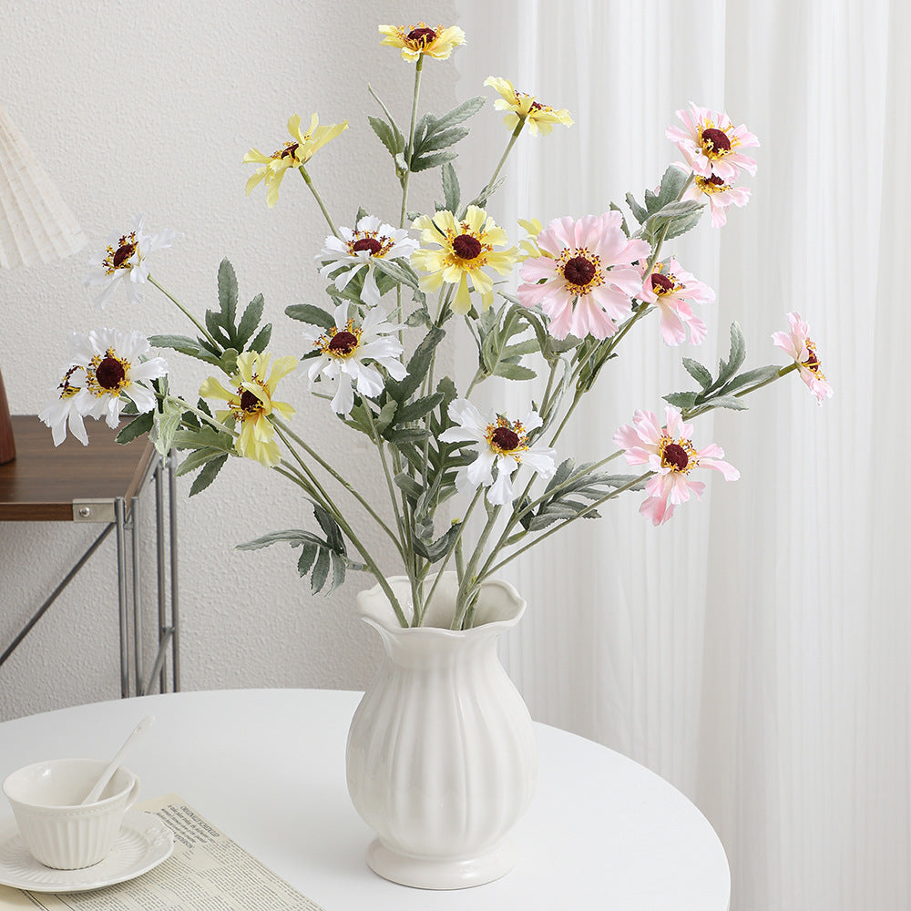 Artificial Poppy Flower Branch with Lifelike Blooms and Detailed Leaves | Kelmera