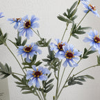 Artificial Poppy Flower Branch with Lifelike Blooms and Detailed Leaves | Kelmera