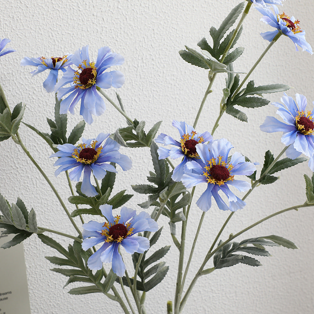 Artificial Poppy Flower Branch with Lifelike Blooms and Detailed Leaves | Kelmera