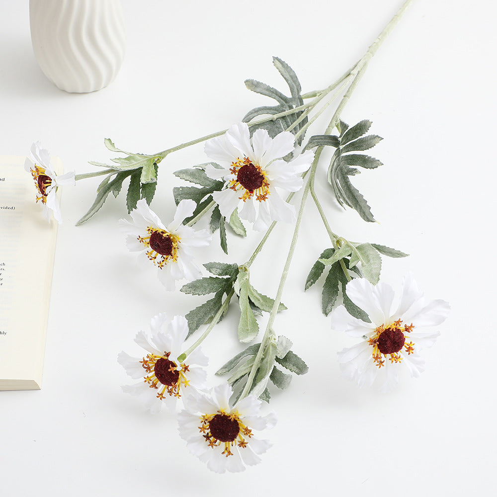 Artificial Poppy Flower Branch with Lifelike Blooms and Detailed Leaves | Kelmera