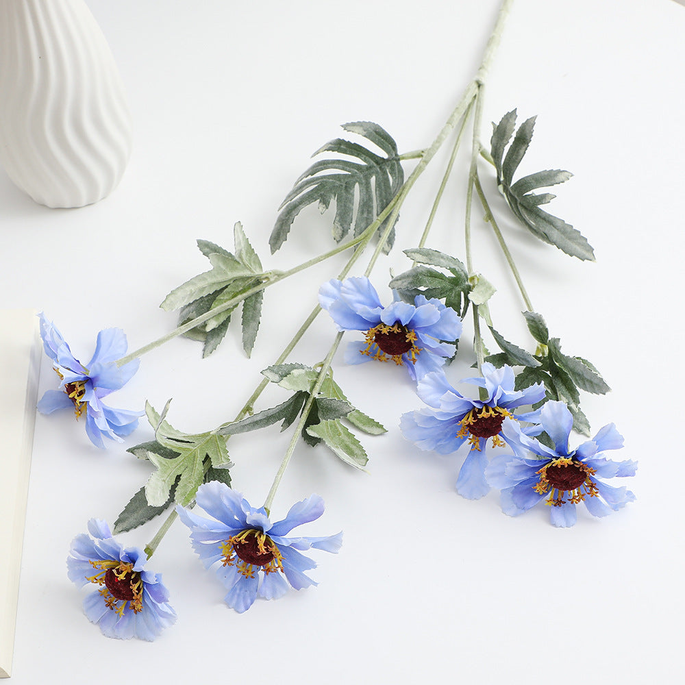 Artificial Poppy Flower Branch with Lifelike Blooms and Detailed Leaves | Kelmera