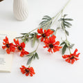 Artificial Poppy Flower Branch with Lifelike Blooms and Detailed Leaves | Kelmera
