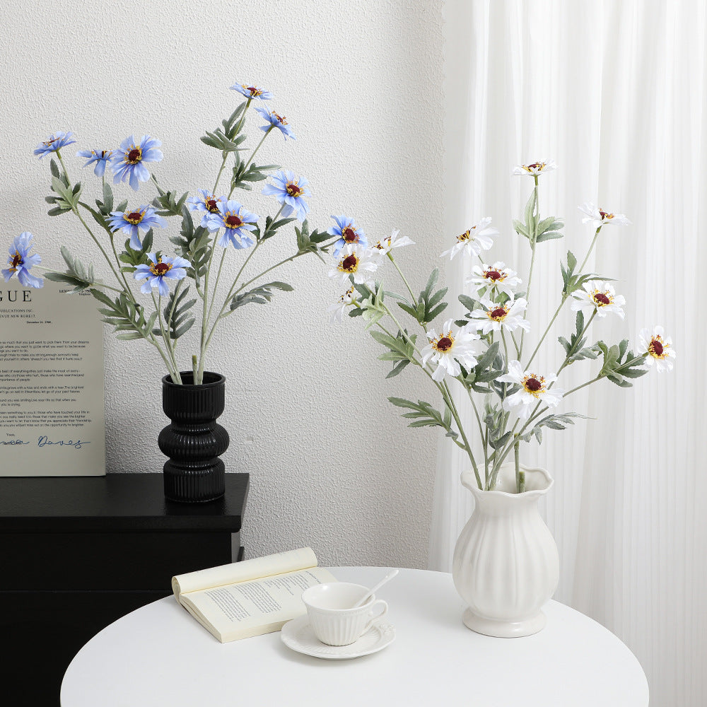 Artificial Poppy Flower Branch with Lifelike Blooms and Detailed Leaves | Kelmera