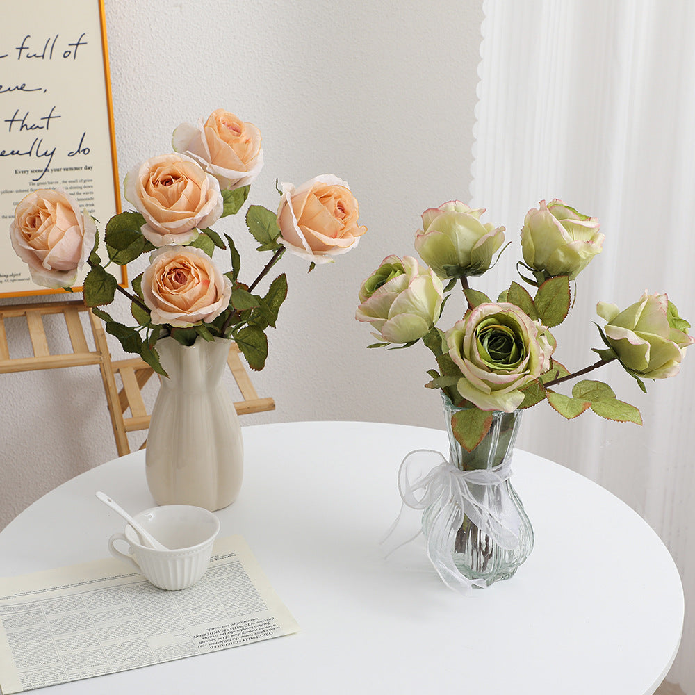 Artificial Silk Rose with Filigree Flowers | Kelmera