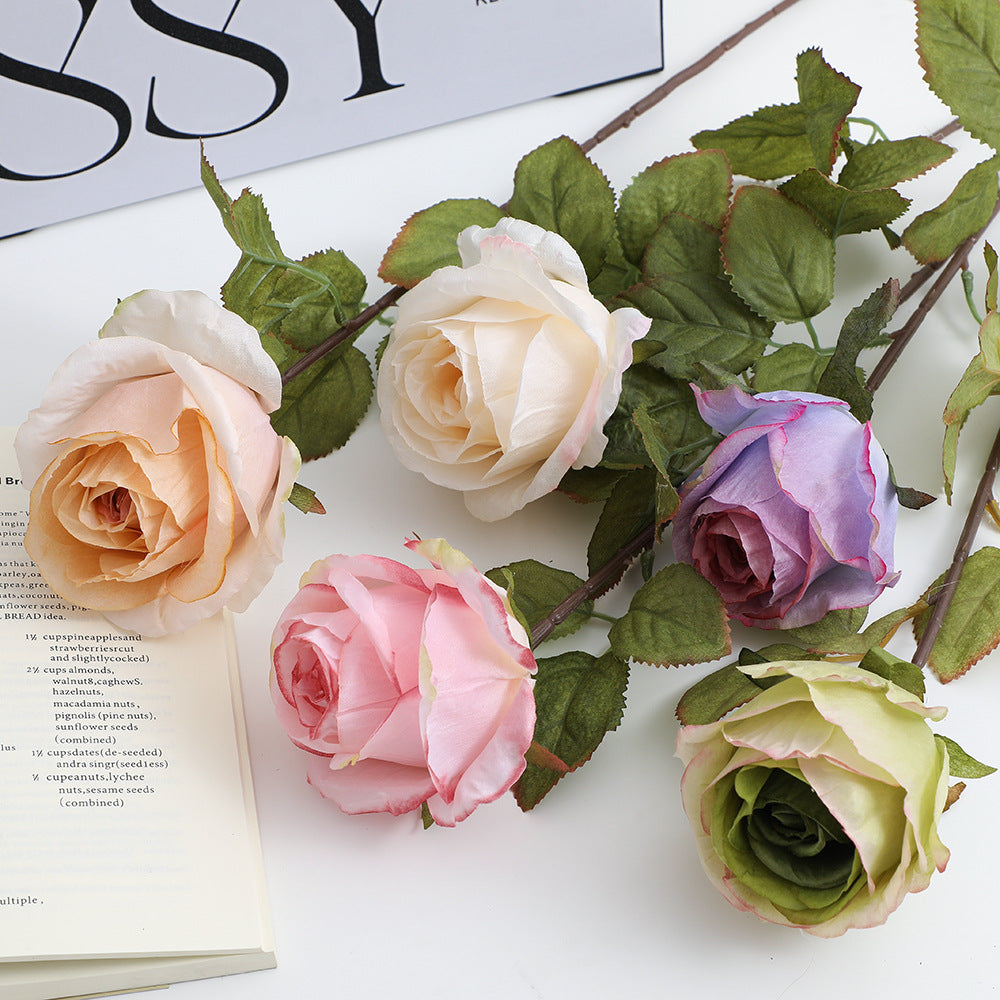 Artificial Silk Rose with Filigree Flowers | Kelmera