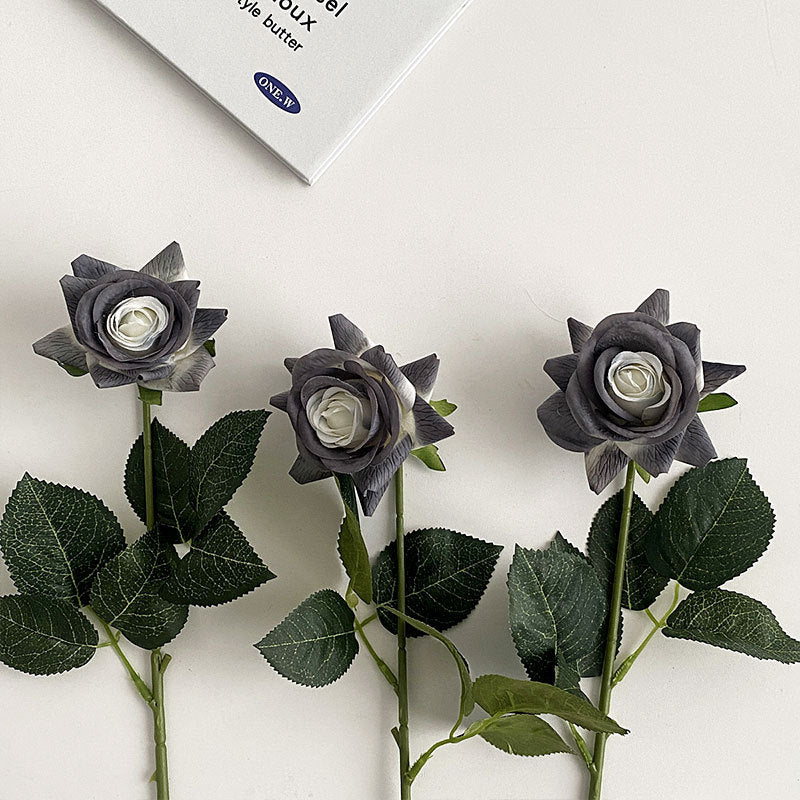 Artificial Silk Rose with Leaves | Kelmera
