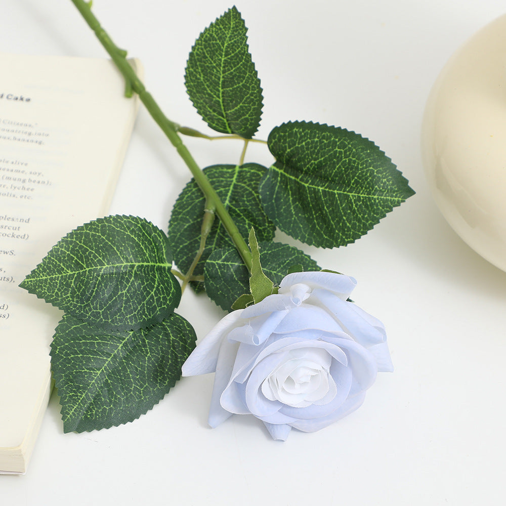 Artificial Silk Rose with Leaves | Kelmera