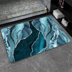 Artistic Abstract Marble Design Bath Mat | Kelmera