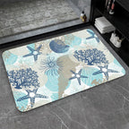 Artistic Abstract Marble Design Bath Mat | Kelmera