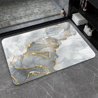 Artistic Abstract Marble Design Bath Mat | Kelmera