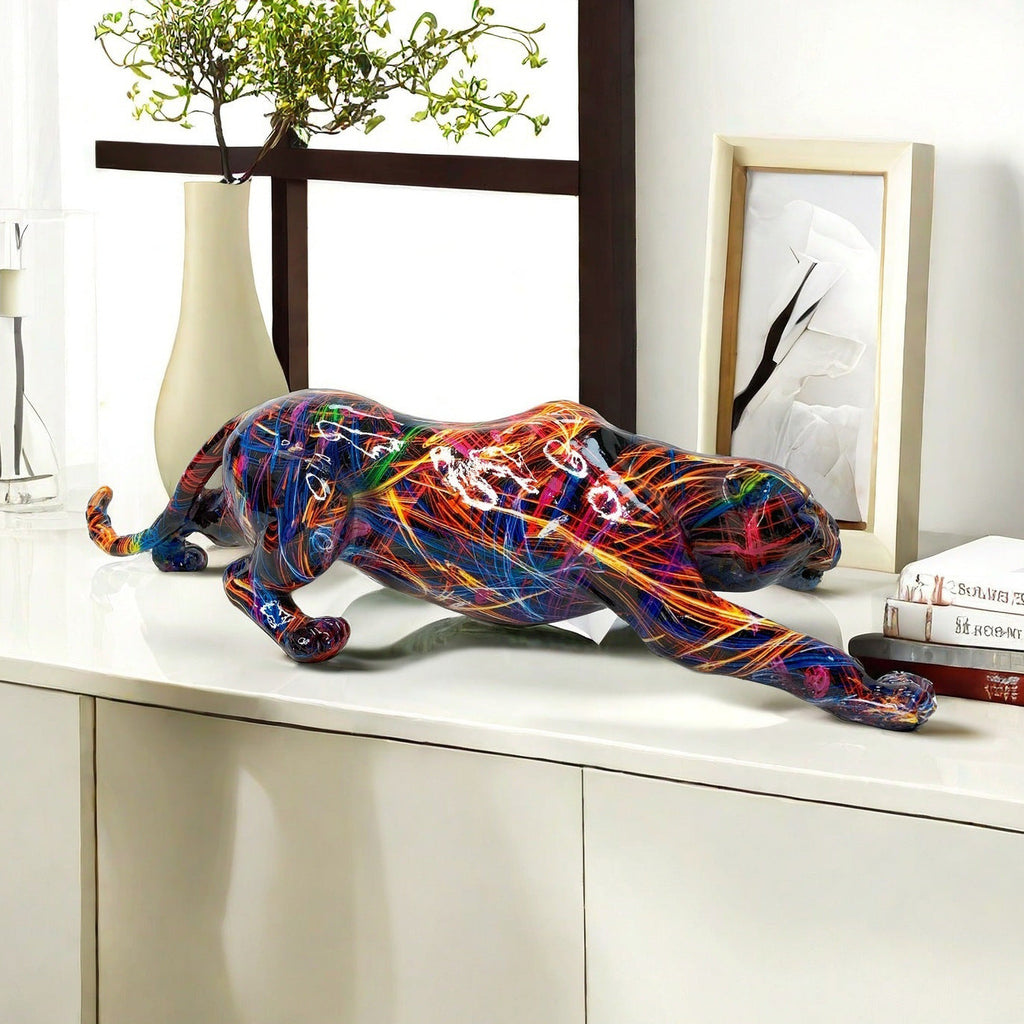 Artistic and Colorful Animal Figure in Panther Shape | Kelmera