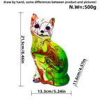 Artistic Cat Figurine in Vibrant Design | Kelmera