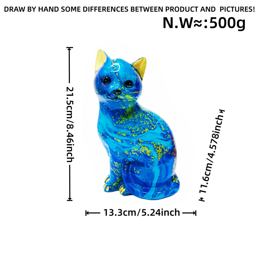 Artistic Cat Figurine in Vibrant Design | Kelmera