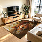 Artistic Cat Print Area Rug | Kelmera