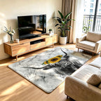 Artistic Cat Print Area Rug | Kelmera