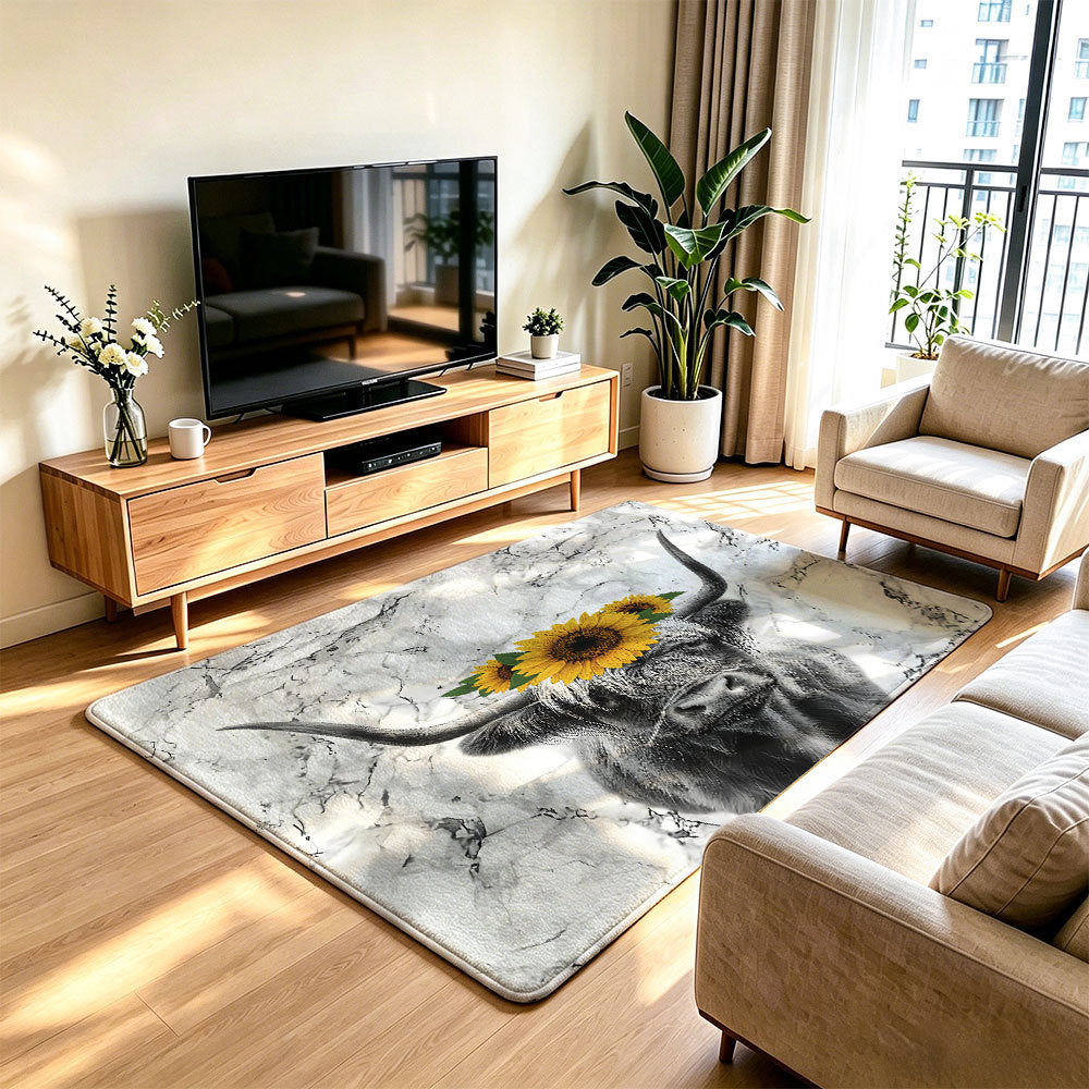 Artistic Cat Print Area Rug | Kelmera
