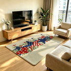 Artistic Cat Print Area Rug | Kelmera