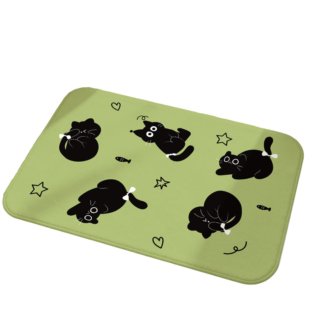 Artistic Cat-Themed Area Rug | Kelmera