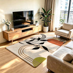 Artistic Cat-Themed Area Rug | Kelmera