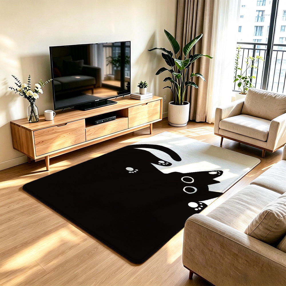 Artistic Cat-Themed Area Rug | Kelmera