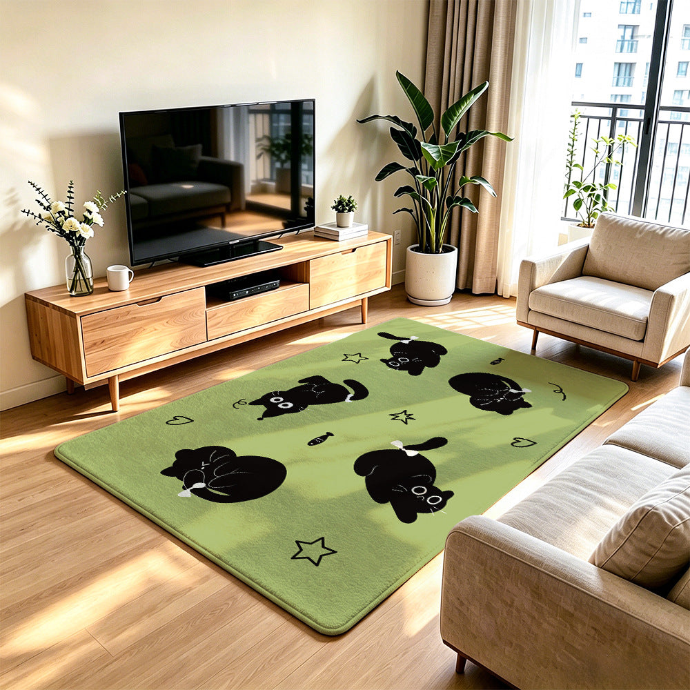 Artistic Cat-Themed Area Rug | Kelmera