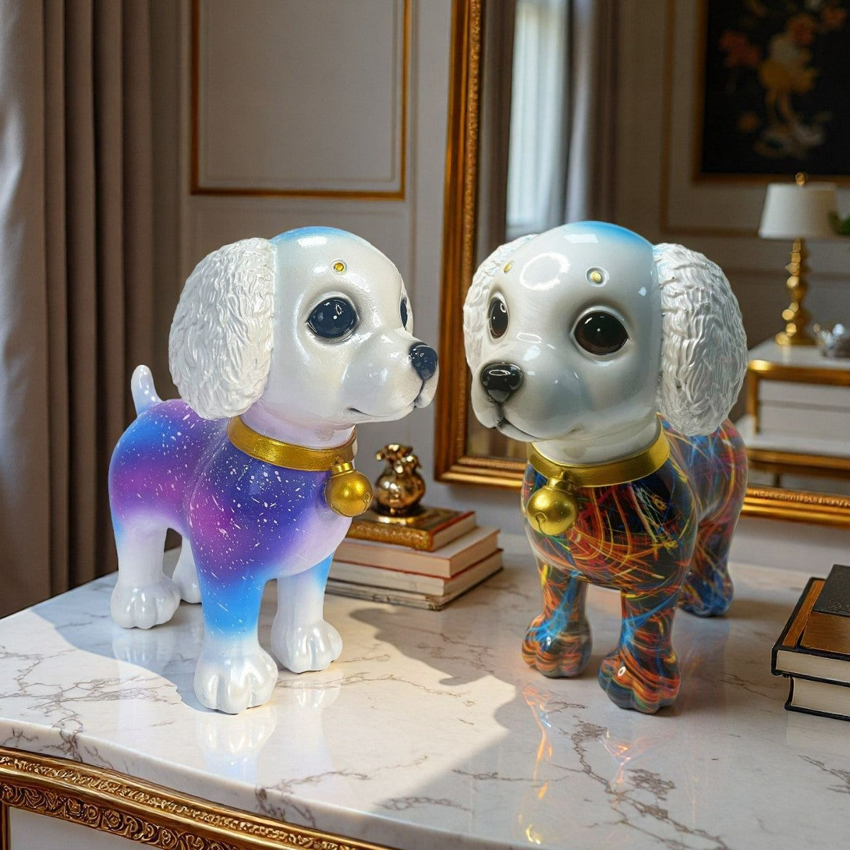 Artistic Dog Sculpture with Colorful Design | Kelmera