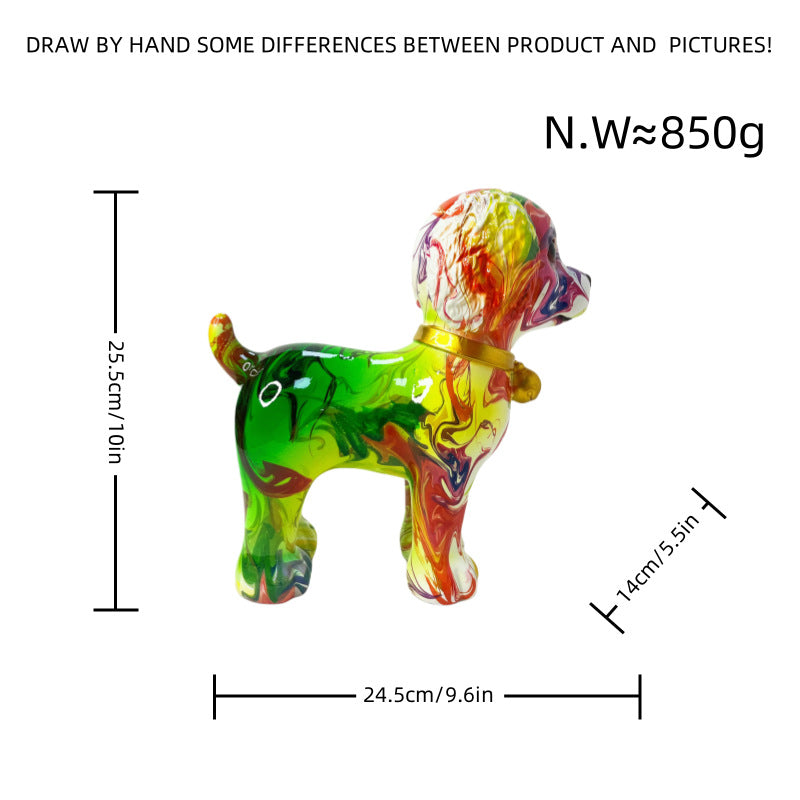 Artistic Dog Sculpture with Colorful Design | Kelmera