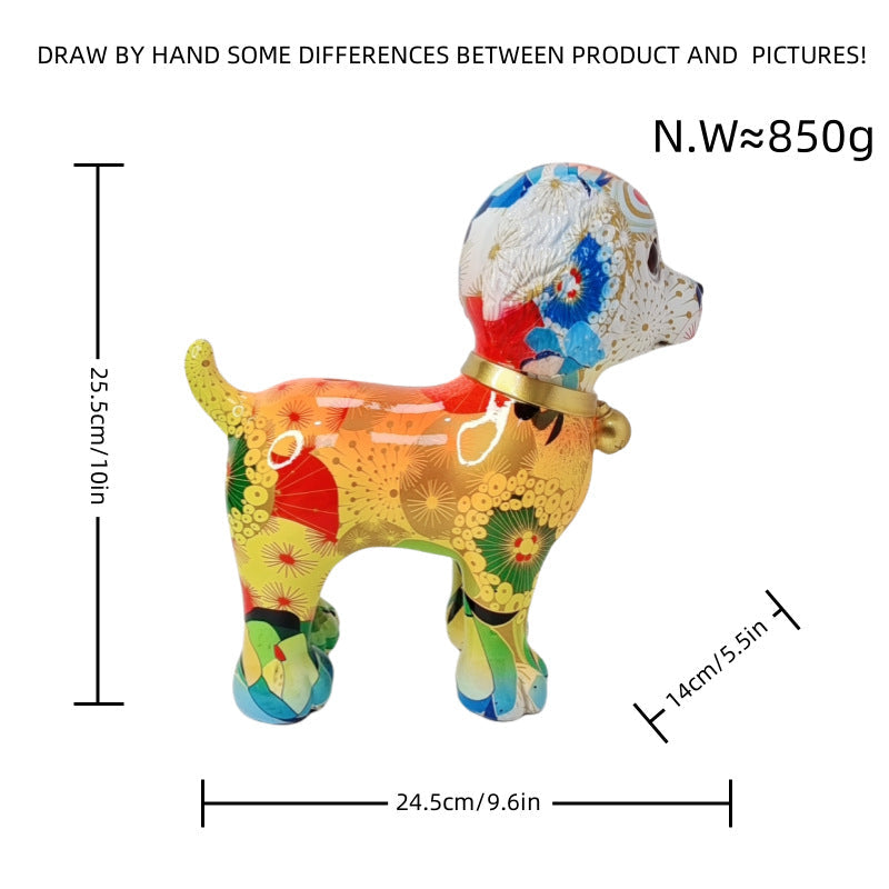 Artistic Dog Sculpture with Colorful Design | Kelmera