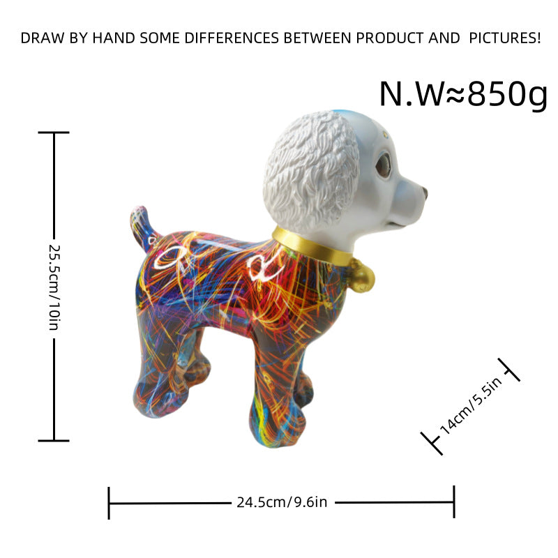 Artistic Dog Sculpture with Colorful Design | Kelmera