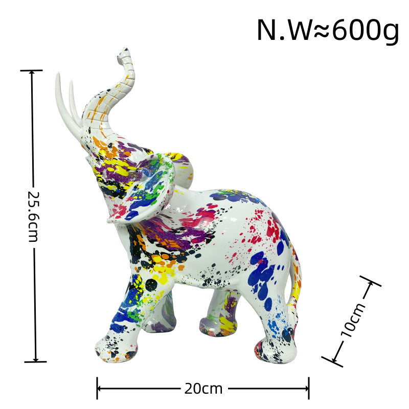 Artistic Elephant Figure with Colorful Design | Kelmera