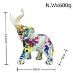 Artistic Elephant Figure with Colorful Design | Kelmera