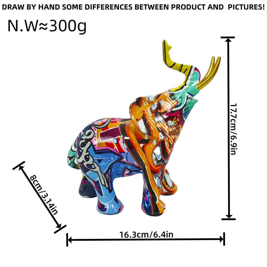 Artistic Elephant Figure with Colorful Design | Kelmera