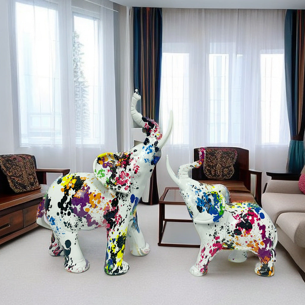 Artistic Elephant Figure with Colorful Design | Kelmera