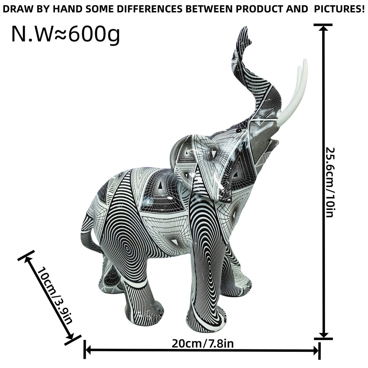 Artistic Elephant Figure with Colorful Design | Kelmera