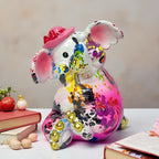 Artistic Elephant Figure with Football Motif | Kelmera
