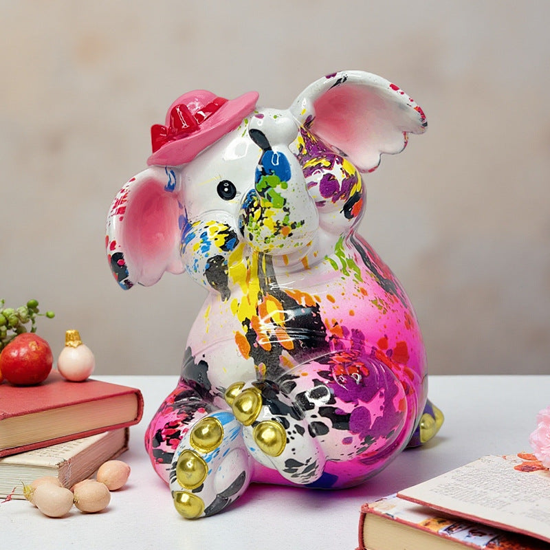 Artistic Elephant Figure with Football Motif | Kelmera