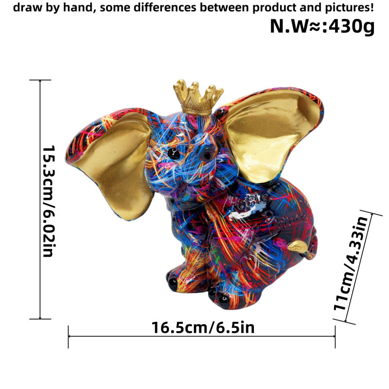 Artistic Elephant Figure with Football Motif | Kelmera