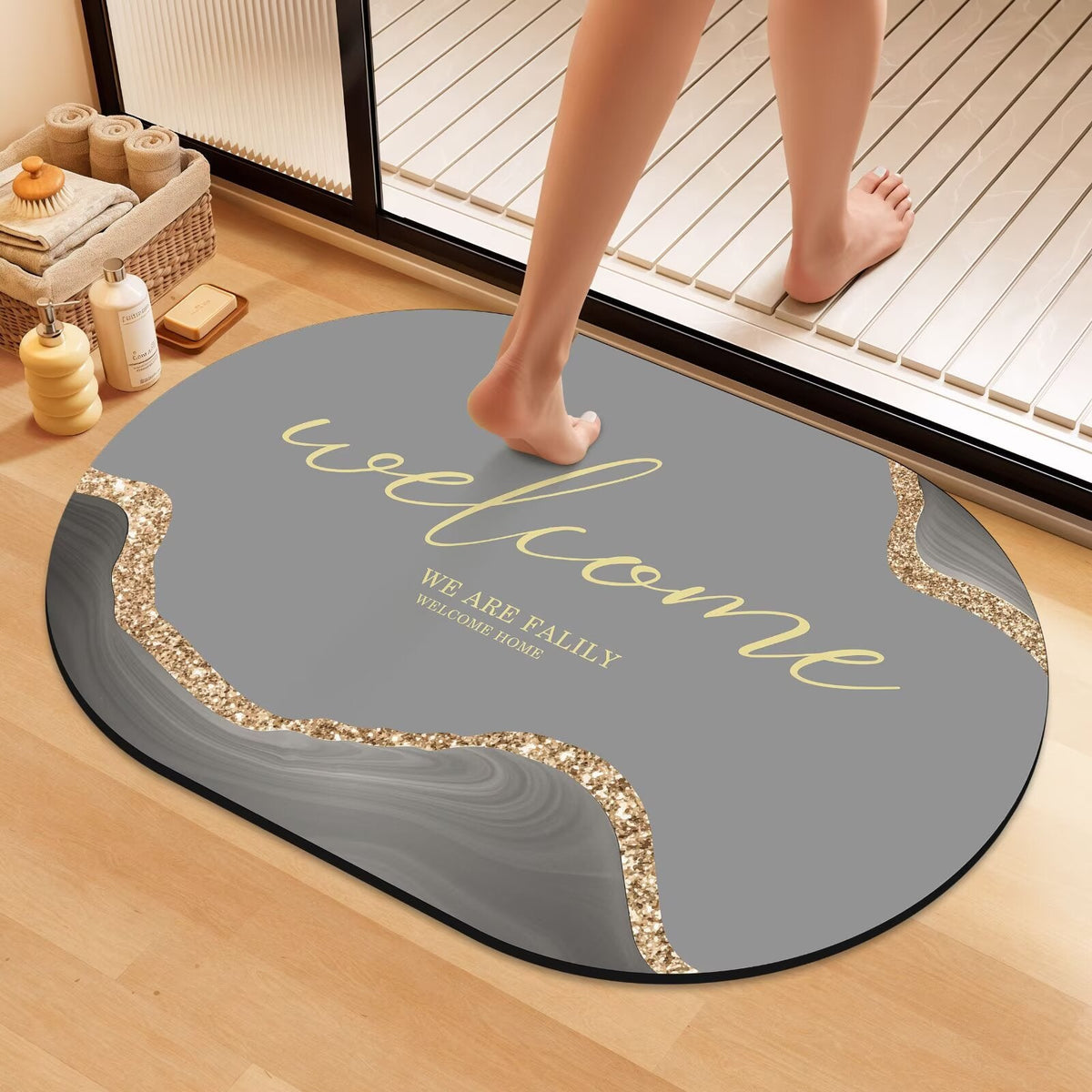 Artistic Floral Bath Mat | Kelmera