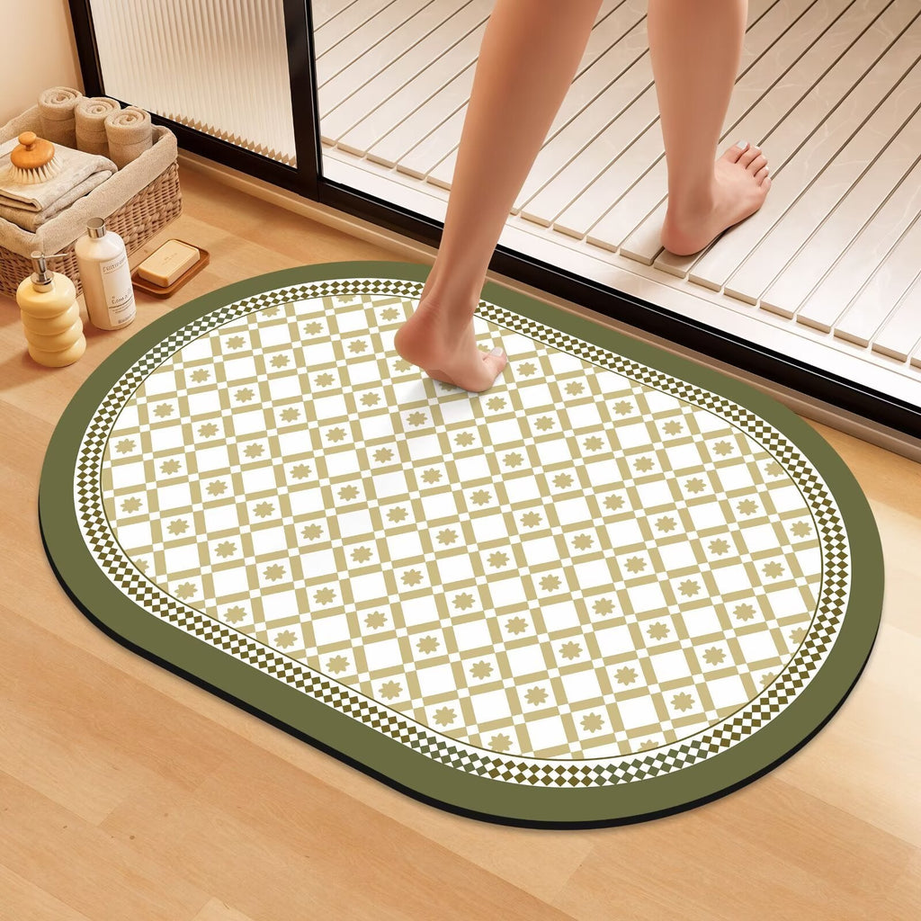 Artistic Floral Bath Mat | Kelmera