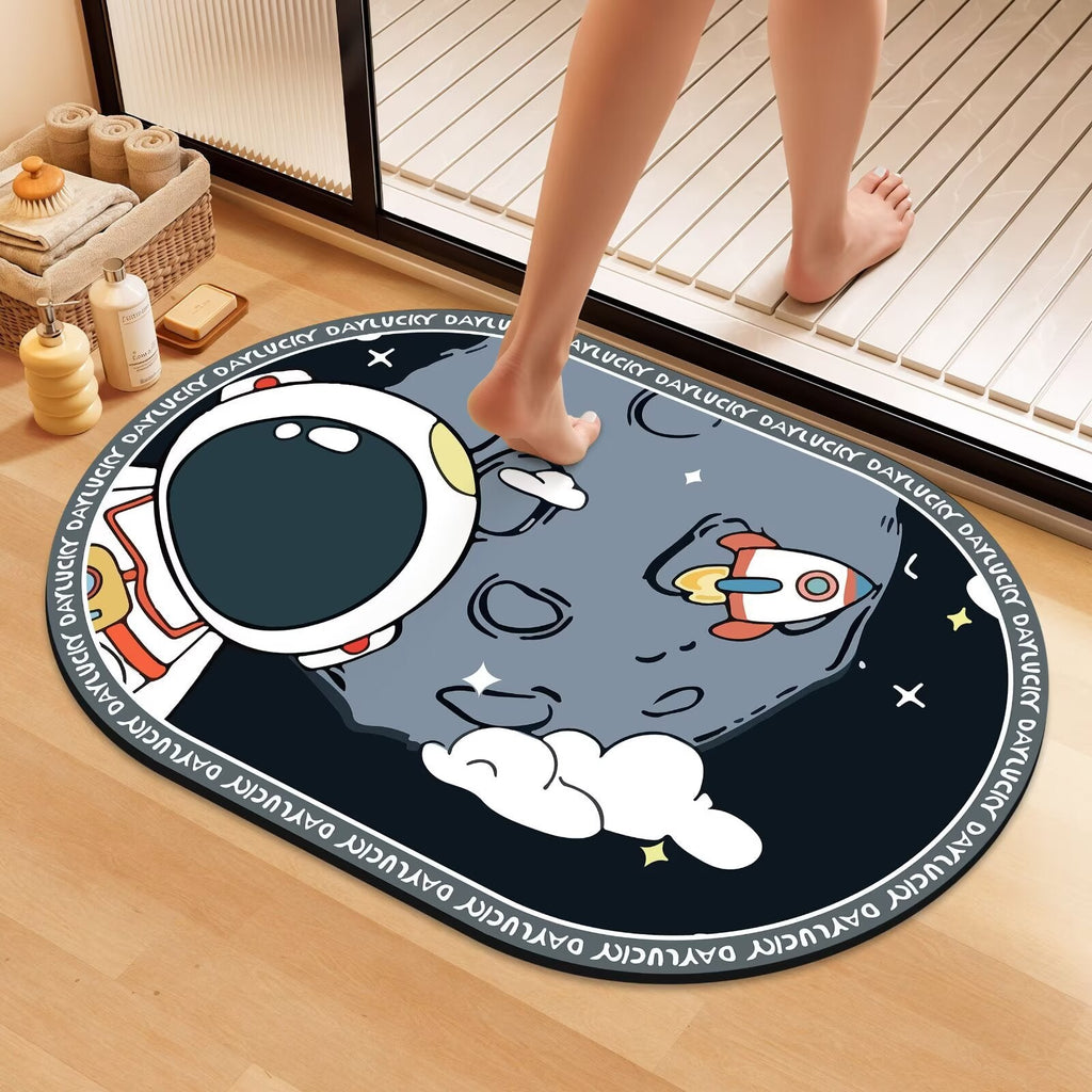 Artistic Floral Bath Mat | Kelmera