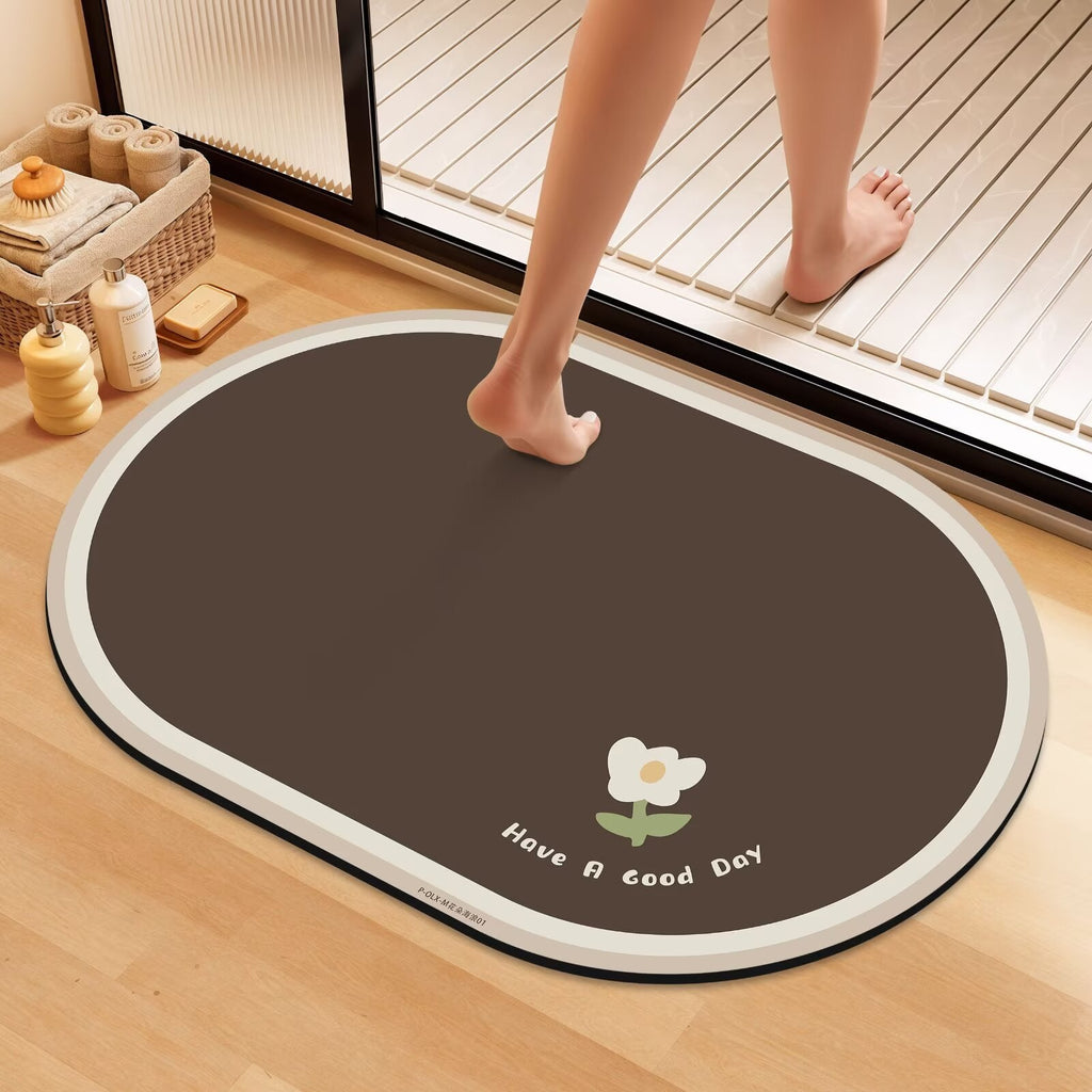 Artistic Floral Bath Mat | Kelmera