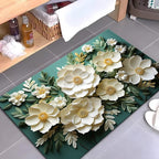 Artistic Floral Design Bath Mat | Kelmera
