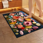 Artistic Floral Design Bath Mat | Kelmera