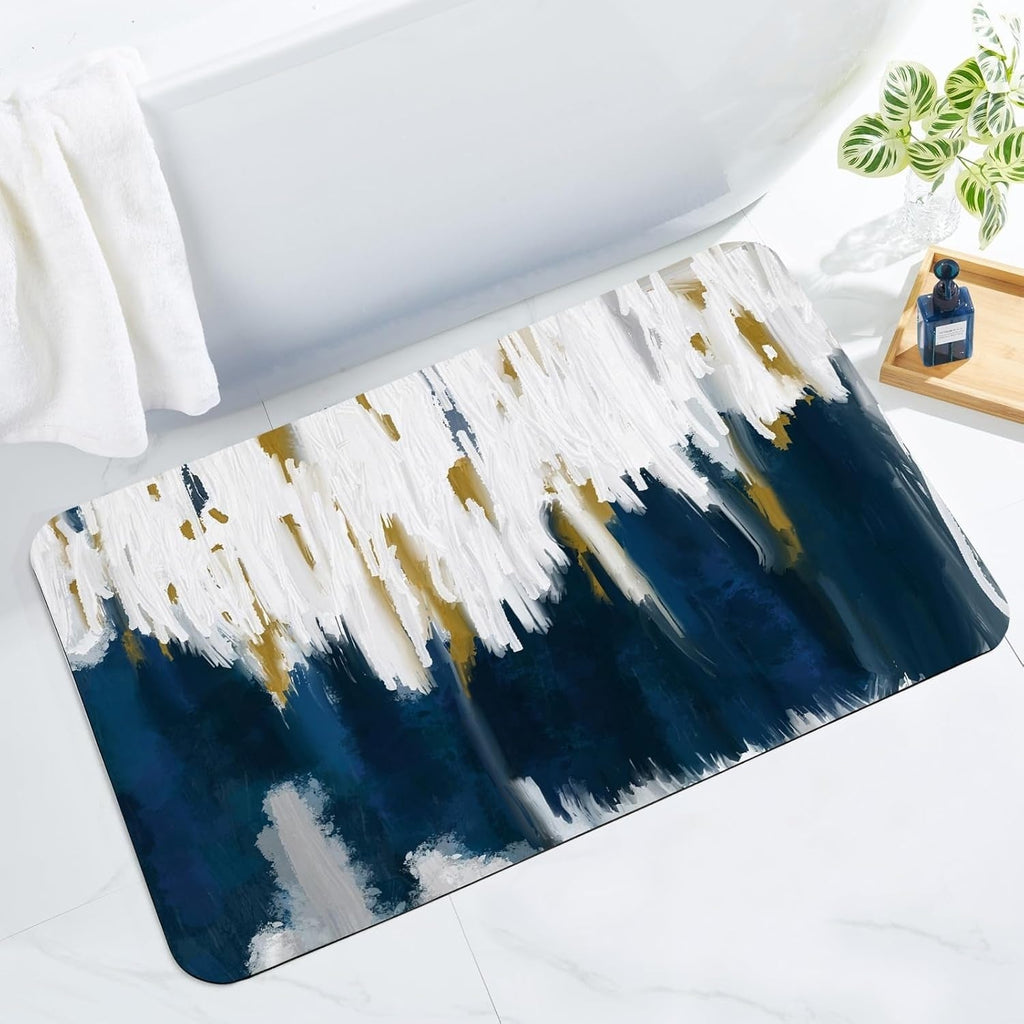 Artistic Floral Print Bathroom Mat | Kelmera
