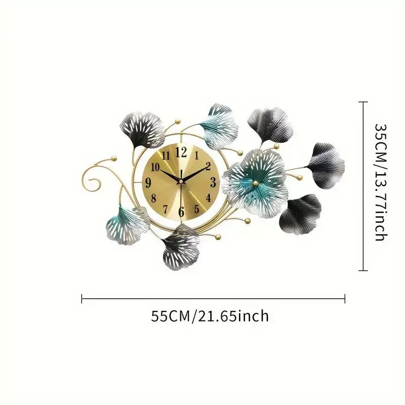 Artistic Floral Wall Clock Sculpture | Kelmera