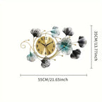Artistic Floral Wall Clock Sculpture | Kelmera