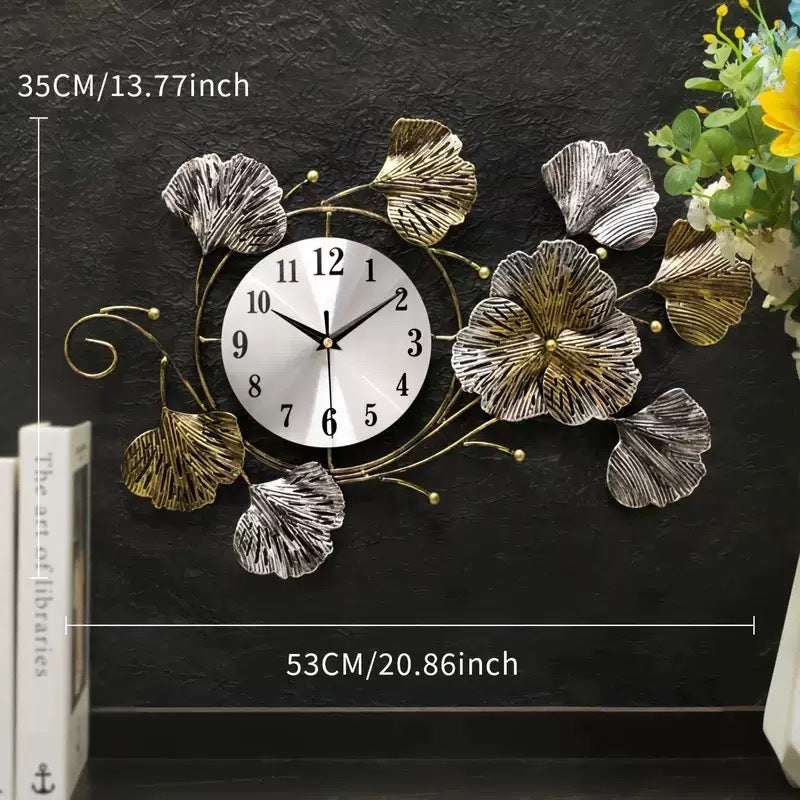 Artistic Floral Wall Clock Sculpture | Kelmera