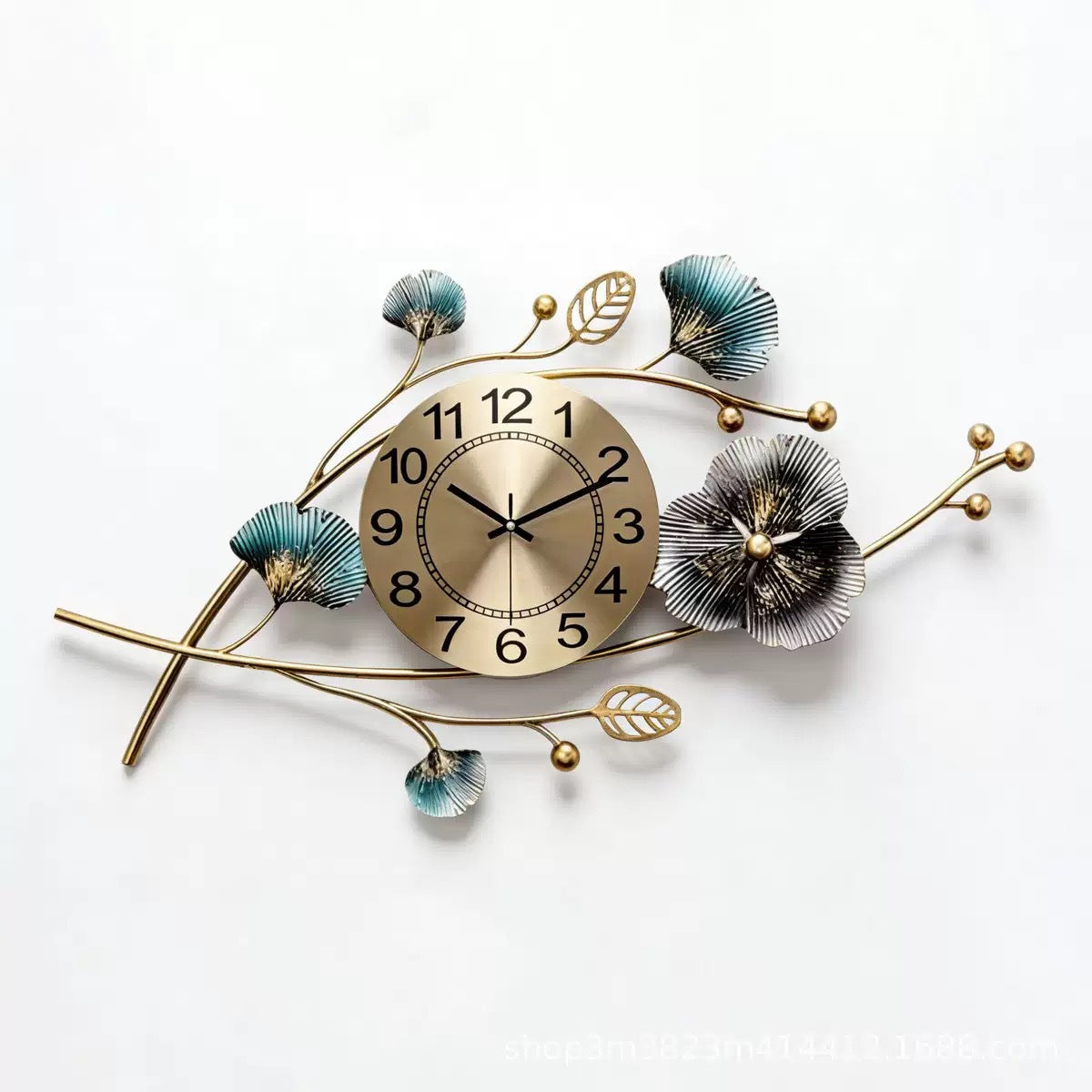 Artistic Floral Wall Clock Sculpture | Kelmera