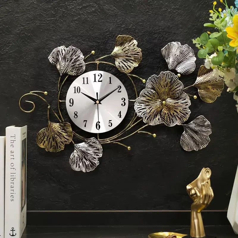 Artistic Floral Wall Clock Sculpture | Kelmera