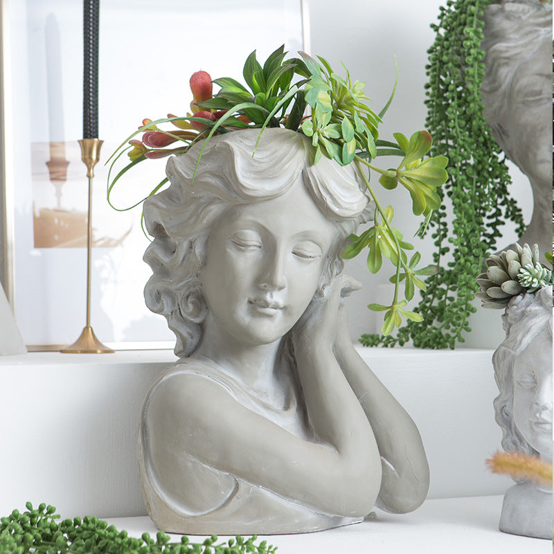 Artistic Head Sculpture Flower Pot | Kelmera